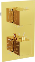 MEXEN - Cube termostatická baterie sprcha/vana 2-output gold (77502-50)