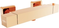 MEXEN - Cube termostatická sprchová baterie růžové zlato (77200-60)