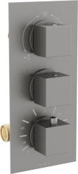 MEXEN - Cube termostatiská baterie sprcha/vana 3-output grafit (77503-66)