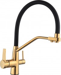 MEXEN - Duo kuchyňská baterie zlato/ černá (671701-57)