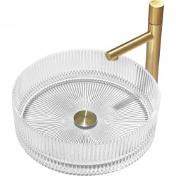 MEXEN - Eiva skleněné umyvadlo na desku 39 x 39, transparent (24163900)