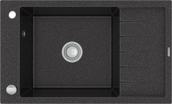 MEXEN - Elias granitový dřez 1 mísa dřez s odkapávací krátký Board 795x480 mm, černá mottled (6511791005-76)