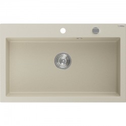 MEXEN - Elix granitový dřez 1-miska 800 x 500 mm, béžový, sifon chrom (6527801005-69)