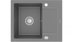 MEXEN - Enzo granitový dřez 1-mísa dřez s vypouštěním krátký Board 576x465 mm, šedá (6506571005-71)