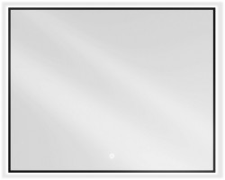 MEXEN - Erma zrcadlo s osvětlením 100 x 80 cm, LED 6000K, černý rám (9814-100-080-611-70)
