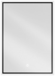 MEXEN - Erma zrcadlo s osvětlením 50 x 70 cm, LED 6000K, černý rám (9814-050-070-611-70)