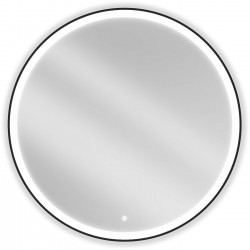MEXEN - Esso zrcadlo s osvětlením 100 cm, LED 6000K černý rám (9825-100-100-611-70)