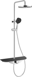 MEXEN - Exxo Sprchový sloup s dešťovou sprchou a baterií, chrom/černá (78113-71)