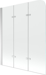 MEXEN - Felix vanová zástěna trojkřídlá 120x140, transparent, chrom (890-120-003-01-00)