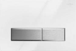 MEXEN - Fenix 09 splachovací tlačítko, bílá/chrom /kompatibilní s Geberit Sigma UP300 a UP320/ (600992)