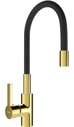 MEXEN - Flex dřezová baterie, zlatá/ černá (670900-57)