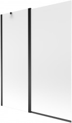 MEXEN - Flip vanová zástěna 1-křídlo 140 x 150 cm, dekor, černá (894-140-101-70-30)