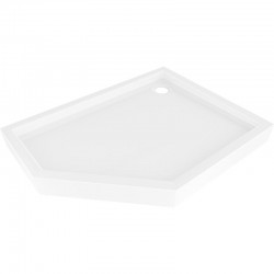 MEXEN - Flow+ pětiboká sprchová vanička pravá 90 x 80, bílá lesk (46P108090RH)