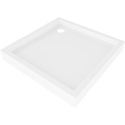 MEXEN - Flow+ Sprchová vanička čtvercová 100 x 100, bílá lesk (46S101010H)