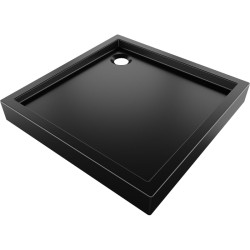 MEXEN - Flow+ Sprchová vanička čtvercová 80 x 80, černá mat (46S708080H)
