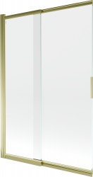 MEXEN - Fox 2-křídlá posuvná vanová zástěna 120 x 150 cm, transparent, zlatá (891-120-002-50-00)