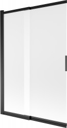 MEXEN - Fox 2-křídlá posuvná vanová zástěna 120 x 150, dekor, černá (891-120-002-70-30)