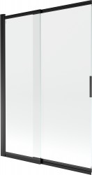 MEXEN - Fox 2-křídlá posuvná vanová zástěna 120 x 150, transparent, černá (891-120-002-70-00)