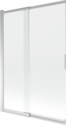 MEXEN - Fox 2-křídlá posuvná vanová zástěna 120 x 150, transparent, chrom (891-120-002-01-00)