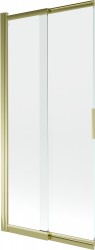 MEXEN - Fox 2-křídlá posuvná vanová zástěna 85 x 150 cm, transparent, zlatá (891-085-002-50-00)