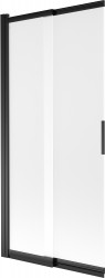 MEXEN - Fox 2-křídlá posuvná vanová zástěna 85 x 150, dekor, černá (891-085-002-70-30)