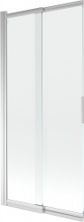 MEXEN - Fox 2-křídlá posuvná vanová zástěna 85 x 150, dekor, chrom (891-085-002-01-30)