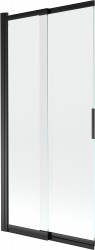 MEXEN - Fox 2-křídlá posuvná vanová zástěna 85 x 150, transparent, černá (891-085-002-70-00)