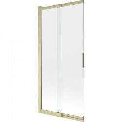 MEXEN - Fox vanová zástěna 2-křídlová posuvná 85 x 150, transparent, zlatá kartáčovaná (891-085-002-55-00)