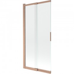 MEXEN - Fox vanová zástěna 2-křídlová przesuwny 85 x 150, transparent, měď kartáčovaná (891-085-002-65-00)