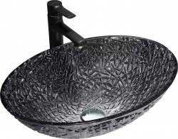 MEXEN - Goa skleněné umyvadlo 50x36, černá (24085070)