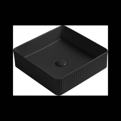 MEXEN - Grovo umyvadlo na desku reliéf 37 x 37, černá mat (22303785)