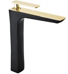 MEXEN - Indus umyvadlová baterie vysoká, černá/zlatá (744610-75)