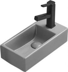 MEXEN - Inez umyvadlo na desku levé 40x20, šedá mat (21484061L)