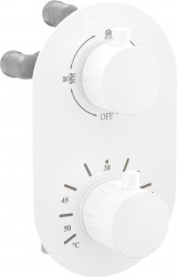 MEXEN - Kai termostatická baterie sprcha/vana 3 výstupy, bílá (77602-20)