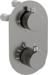 MEXEN - Kai termostatická baterie sprcha/vana 3 výstupy, grafit (77602-66)