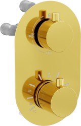 MEXEN - Kai termostatiská baterie sprcha/vana 3 výstupy, zlatá (77602-50)