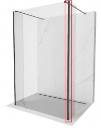 MEXEN - KIOTO spojovací profil WALK-IN pro přídavné stěny 8mm černá (800-05-70)