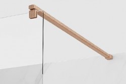 MEXEN - KIOTO sprchová rozpěra do WALK-IN stěny 8mm kartáčovaná měď (800-01-65)