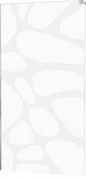 MEXEN - KIOTO walk-in 100x200 cm 8mm bílá vlna samostatné sklo (800-100-000-00-97)