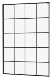MEXEN - KIOTO walk-in 150x200 cm 8mm černé vzor samostatné sklo (800-150-000-00-77)
