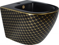 MEXEN - Lena bidet, černá/zlatá vzor (35224879)