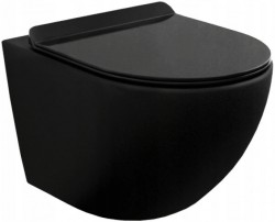 MEXEN - Lena Závěsná WC mísa bez sedátka, černá matná (3322XX85)