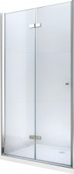MEXEN - LIMA skládací dveře 75x190 cm 6mm, chrom, transparent se stěnovým profilem (856-075-000-01-00)