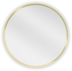 MEXEN - Loft zrcadlo 40 cm, zlatý rám (9850-040-040-000-50)