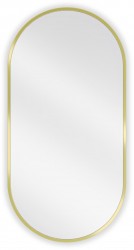 MEXEN - Loft zrcadlo 80 x 40, zlatý rám (9851-080-040-000-50)