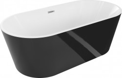 MEXEN - Luna vana volně stojící 170x80, bílá/černá, bez krytky přepadu a zátky (52031708075-SS)