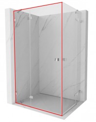 MEXEN - LUNAR (M+D) sklo 130x200 cm 8 mm, transparentní, levé (834-130-000-00-00-L)