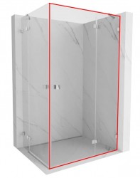 MEXEN - LUNAR (M+D) sklo 95x200 cm 8 mm, transparentní, pravé (834-095-000-00-00-P)