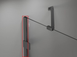 MEXEN - LUNAR nástěnný profil grafit metal (897-00-95)