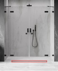 MEXEN - LUNAR prahová lišta rovná 200 cm černá (830-03-70)